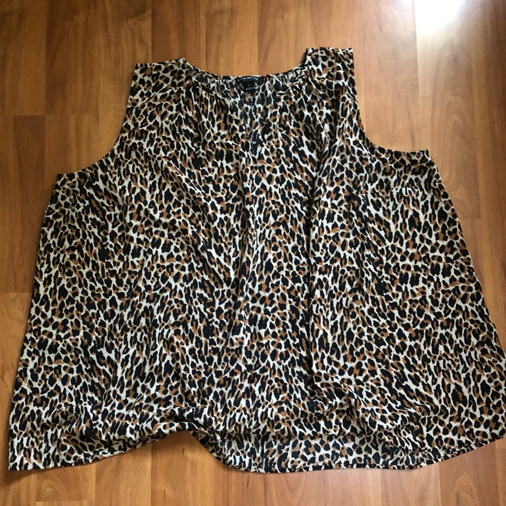 ✔️Lane Bryant Cheetah Print, Sleeveless Top, 3X